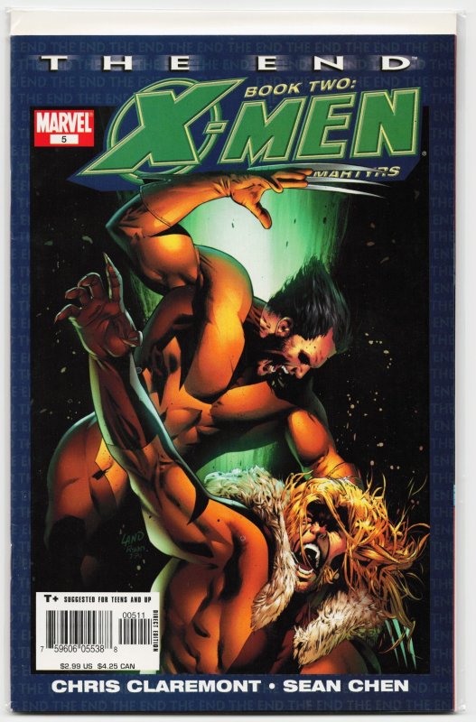 X-Men: The End: Book 2: Heroes & Martyrs #6 (Marvel Comics, 2005), raw, ungraded comic book — front cover