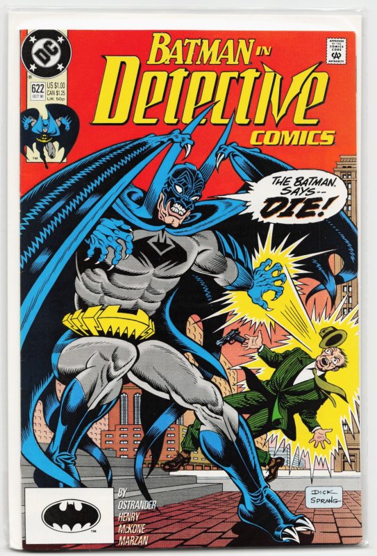 Detective Comics #622 (DC Comics, 1990), raw, ungraded comic book — front cover