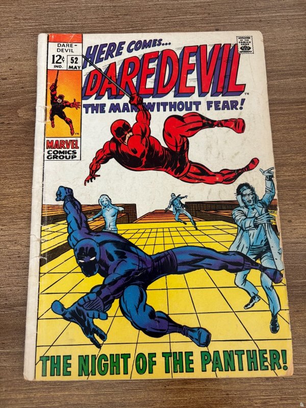 Daredevil #52 (Marvel Comics), raw comic book in VG condition — front cover