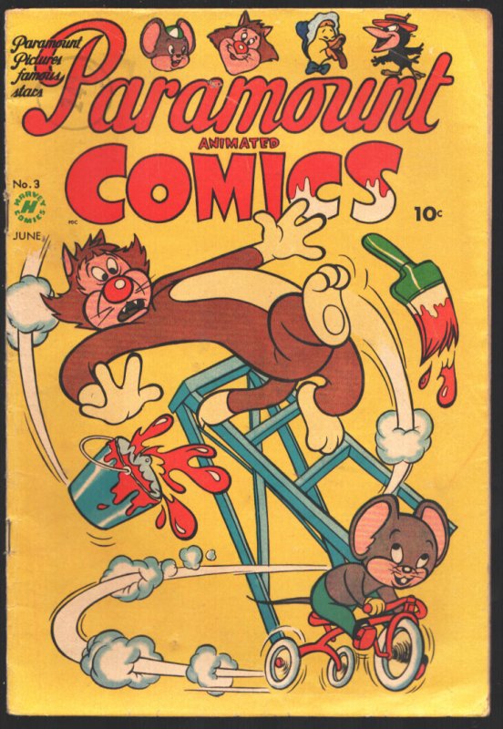 Paramount Animated Comics #3 (Harvey Comics, 1953), raw, ungraded comic book — front cover