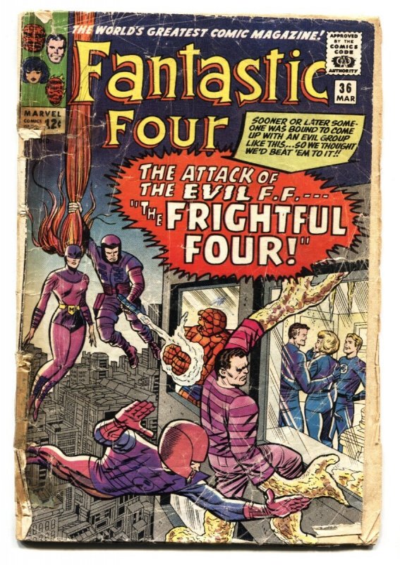 Fantastic Four #36 - 1965 - Marvel - FR - Comic Book (Marvel Comics, 1965), raw comic book in FR condition — front cover