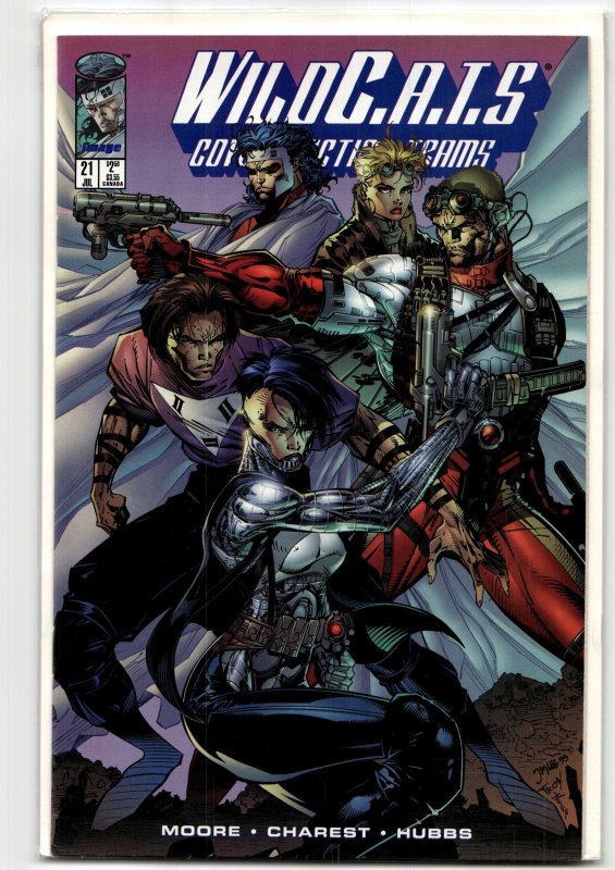 WildC.A.T.s: Covert Action Teams #21 (Image Comics, 1995), raw, ungraded comic book — front cover