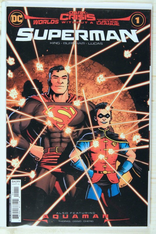 Dark Crisis: Worlds Without a Justice League: Superman #1 (DC Comics, 2022), raw comic book in NM+ 9.6 condition — front cover