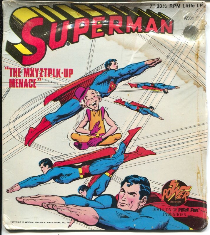 Superman 33 1/3 Record -7"-Neal Adams #2304 (1975), raw, ungraded comic book — front cover