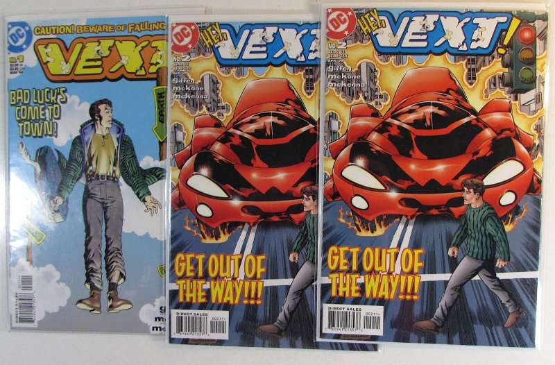 Vext Lot of 3 #1, 2 x2 DC Comics (1999) NM 1st Print Comic Books (DC Comics, 1999), raw comic book in NM condition — front cover