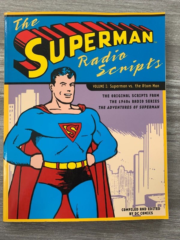 2001 THE Superman Radio Scripts Volume 1 vs Atom Man SC VF 8.0 1st Printing WGP (2001), raw comic book in VF 8.0 condition — front cover