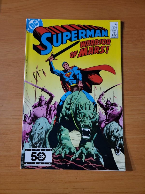 Superman #417 (DC Comics, 1986), raw comic book in NM condition — front cover