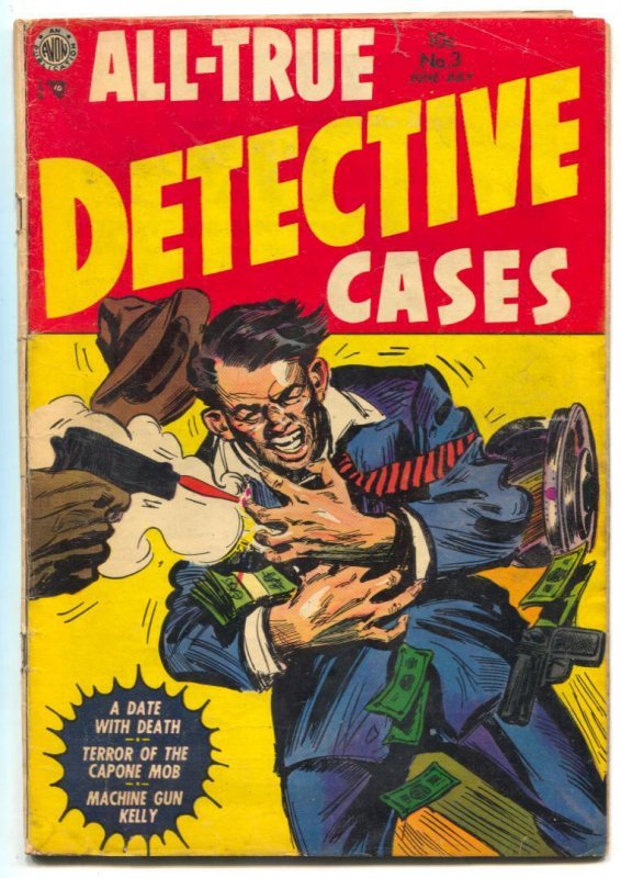All-True Detective Cases #3 (Avon Periodicals, 1954), raw comic book in VG condition — front cover