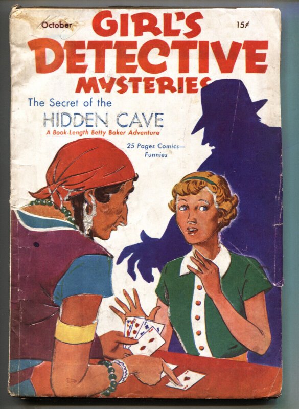 Girl's Detective Mysteries #1 (1936), raw, ungraded comic book — front cover