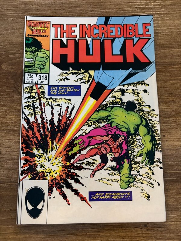 The Incredible Hulk #318 (Marvel Comics), raw comic book in NM- condition — front cover