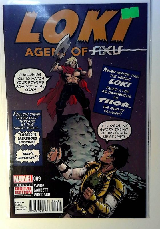 Loki: Agent of Asgard #9 (Marvel Comics, 2015), raw comic book in VF/NM condition — front cover