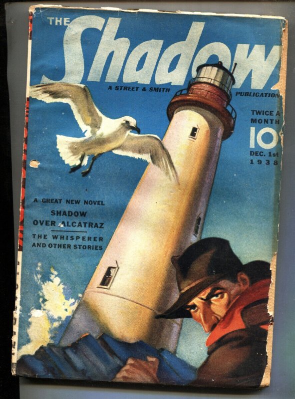 Shadow 1938 Dec 1 -Shadow Over Alcatraz-Rare Pulp Magazine G (1938), raw, ungraded comic book — front cover