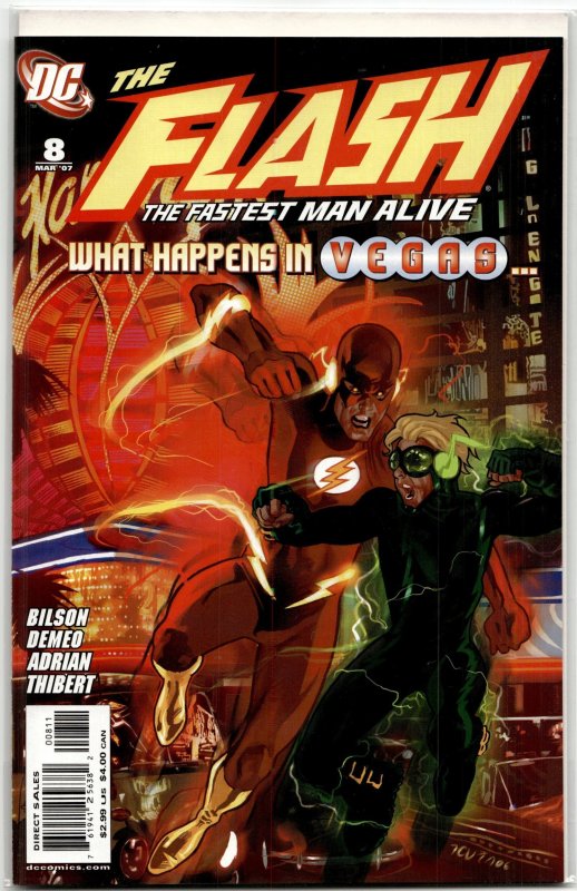 The Flash: The Fastest Man Alive #8 (2007), raw, ungraded comic book — front cover