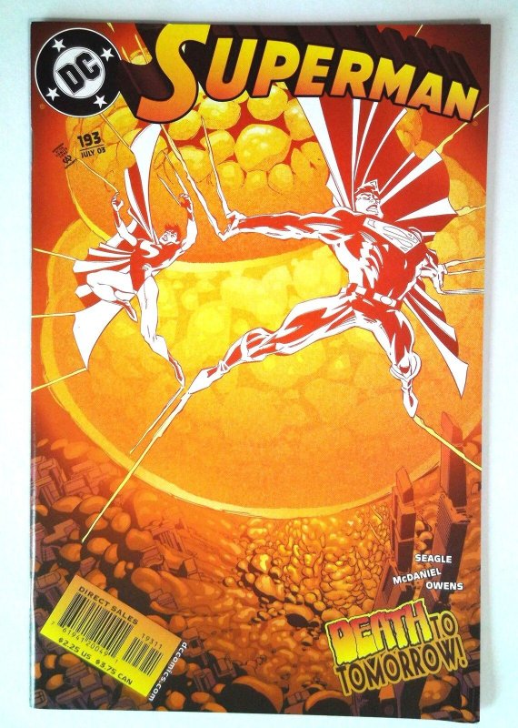 Superman #193 (DC Comics, 2003), raw comic book in NM- condition — front cover