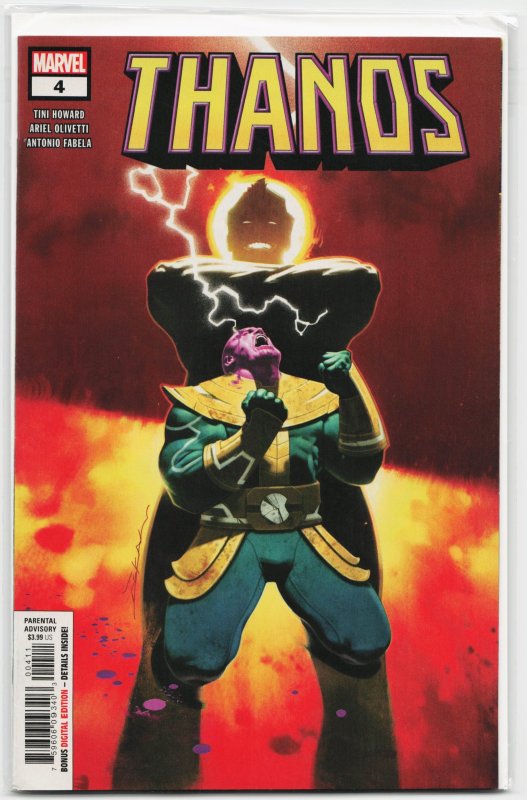 Thanos #4 (Marvel Comics, 2019), raw, ungraded comic book — front cover