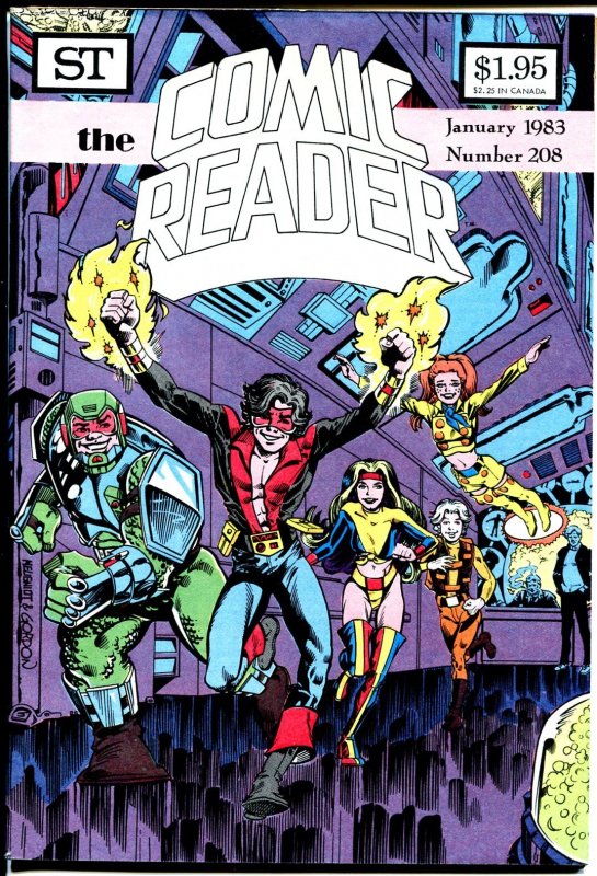 Comic Reader #208 (1983), raw comic book in VG condition — front cover