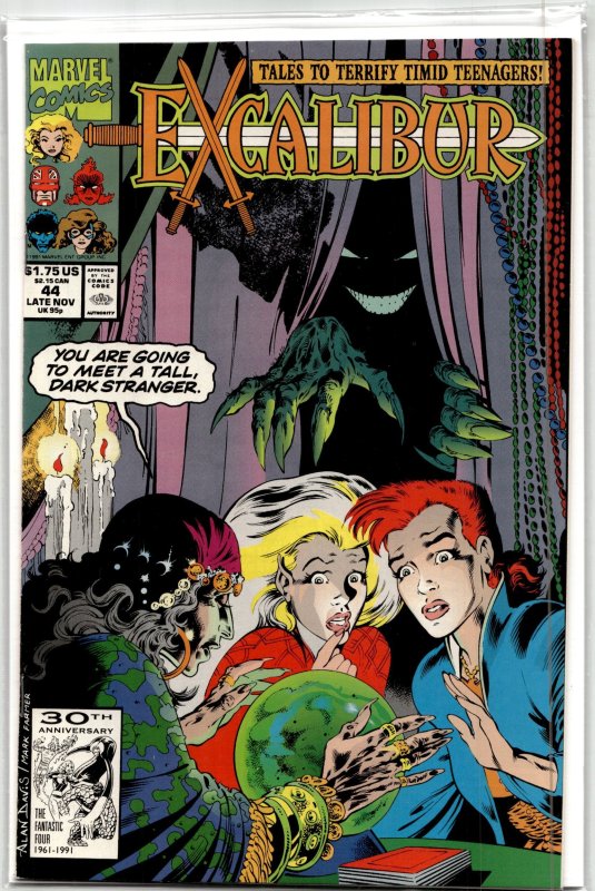 Excalibur #44 (Marvel Comics, 1991), raw, ungraded comic book — front cover