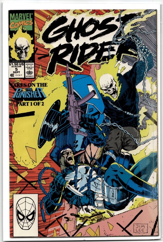 Ghost Rider #5 (Marvel Comics, 1990), raw, ungraded comic book — front cover