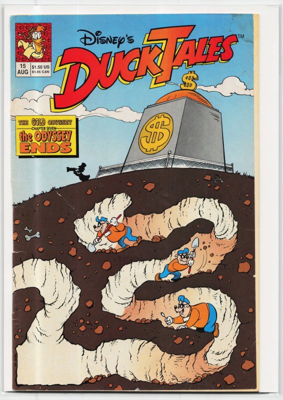 DuckTales #15 (Disney Comics, 1991), raw, ungraded comic book — front cover