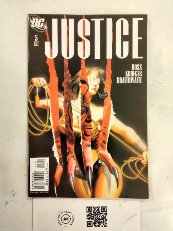 Justice #5 (DC Comics, 2006), raw comic book in NM condition — front cover