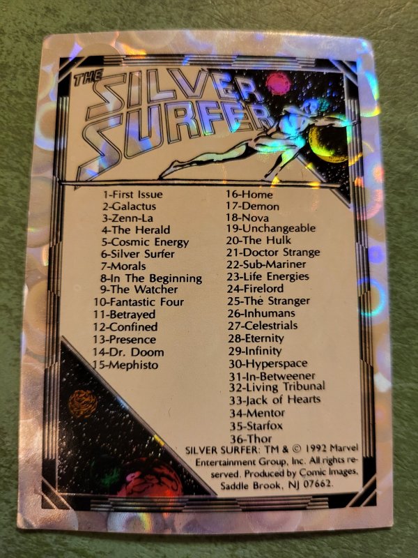1992 Comics Images Silver Surfer All Prism Card #72 (1992), raw, ungraded comic book — front cover