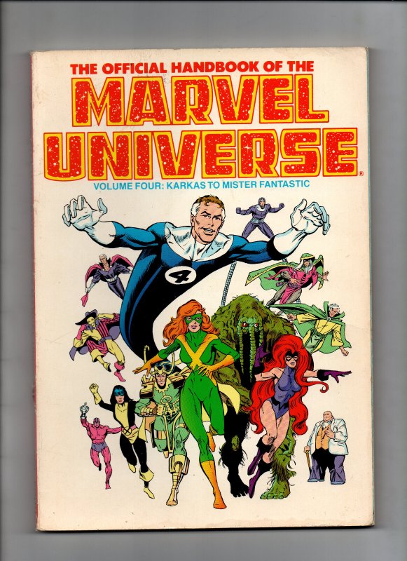 The Official Handbook of the Marvel Universe Volume 4 Karkas to Mister Fantastic, raw, ungraded comic book — front cover