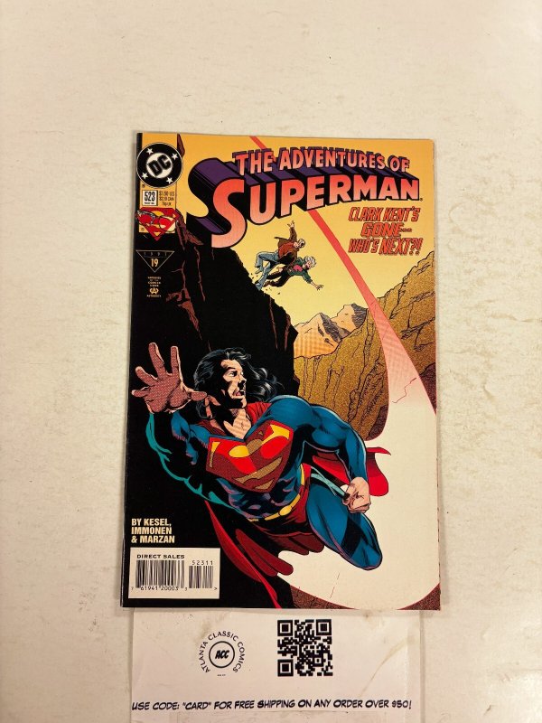 Adventures of Superman #523 (DC Comics), raw comic book in NM condition — front cover