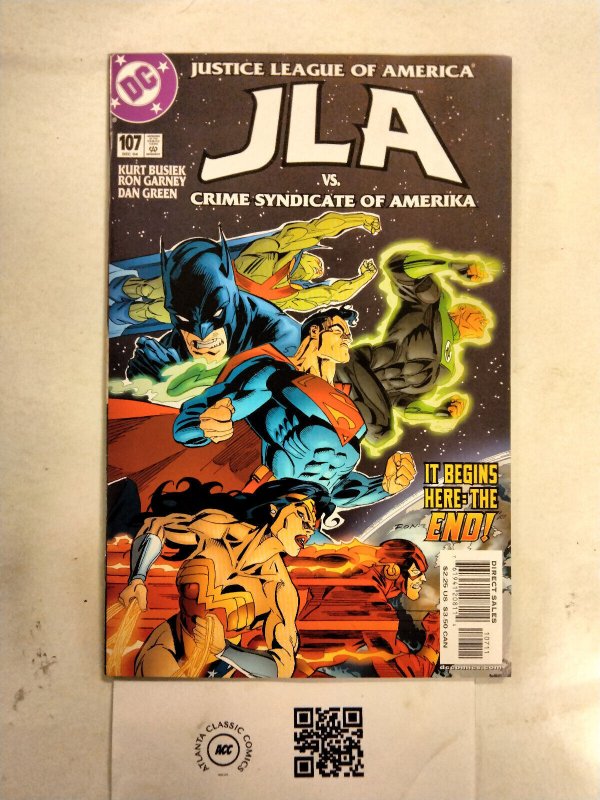 Justice League of America #107 (DC Comics), raw comic book in NM condition — front cover