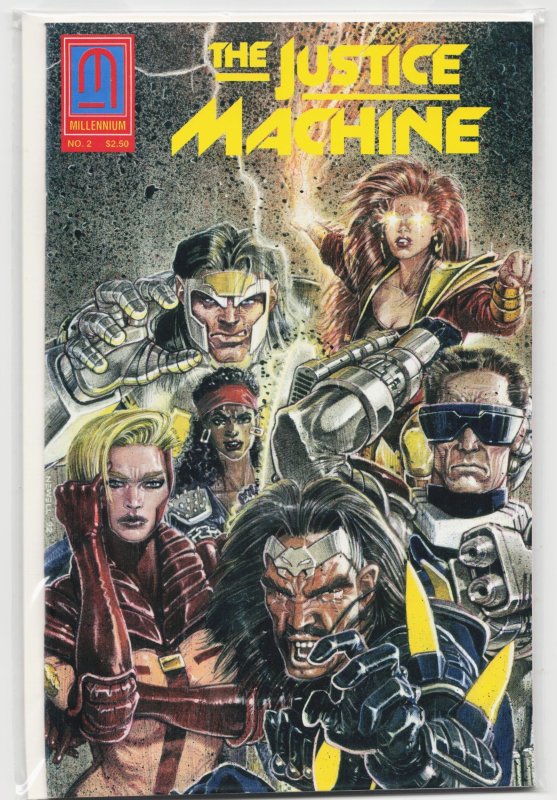 The Justice Machine #2, raw, ungraded comic book — front cover