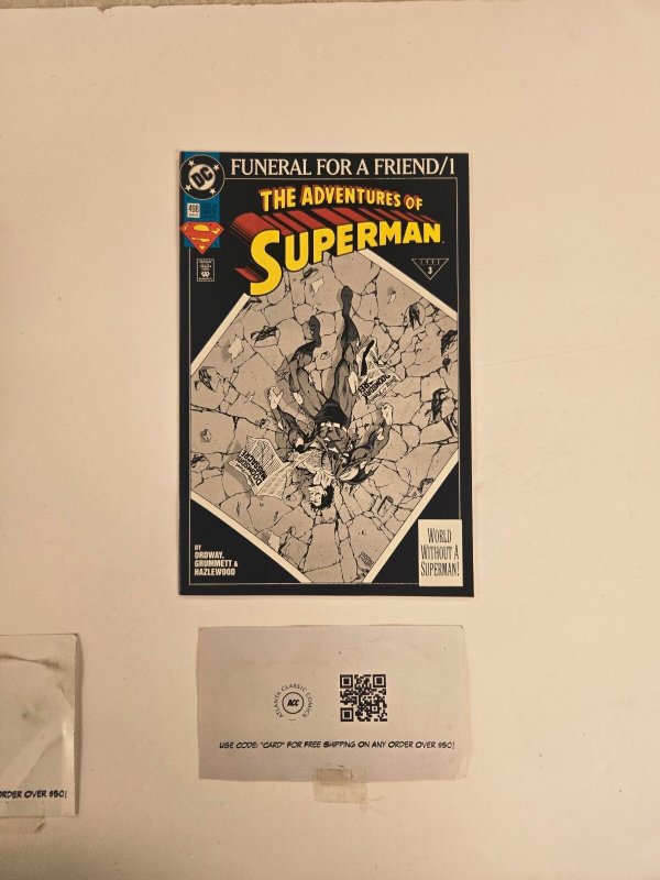 Adventrues of Superman #498 (DC Comics), raw comic book in NM condition — front cover