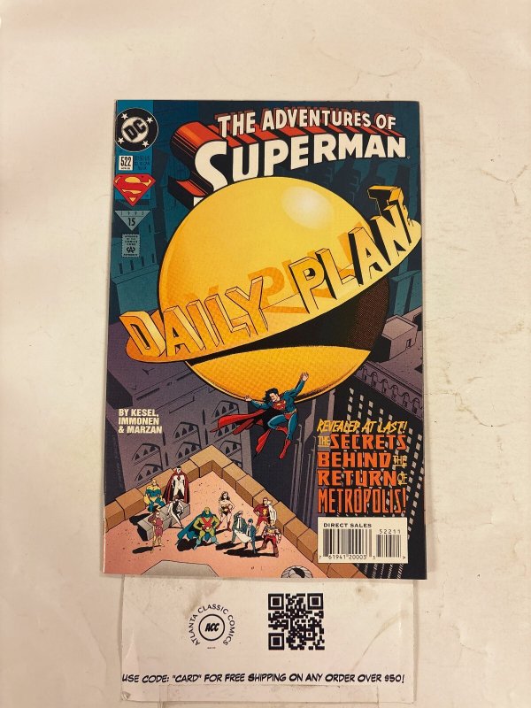 Adventures of Superman #522 (DC Comics), raw comic book in NM condition — front cover