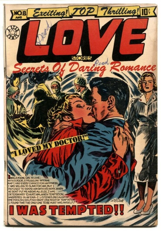 Top Love Stories #13 (1953), raw, ungraded comic book — front cover