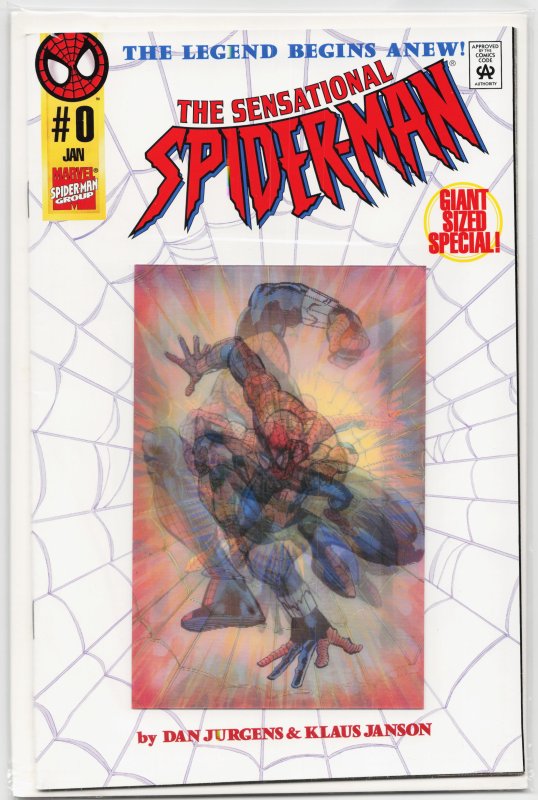 The Sensational Spider-Man #0 (1996), raw, ungraded comic book — front cover