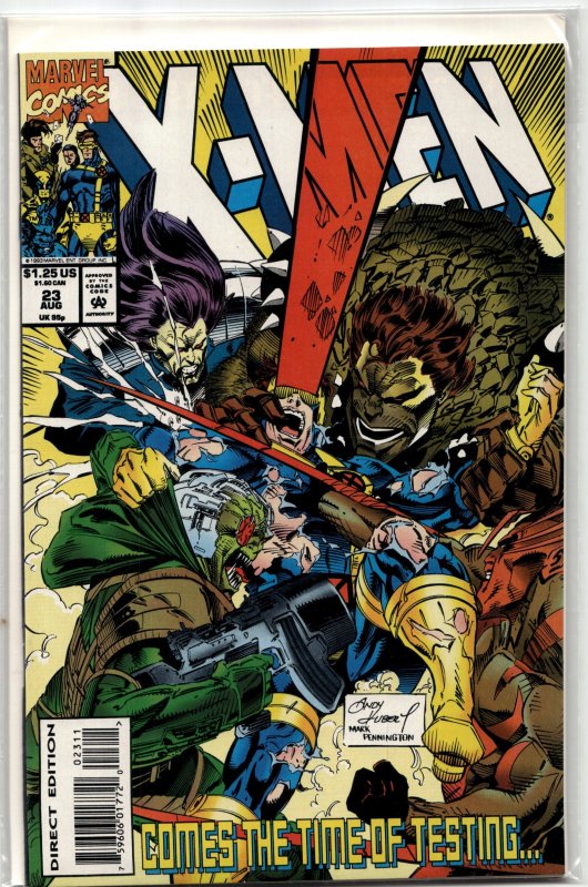 X-Men #23 (Marvel Comics, 1993), raw, ungraded comic book — front cover