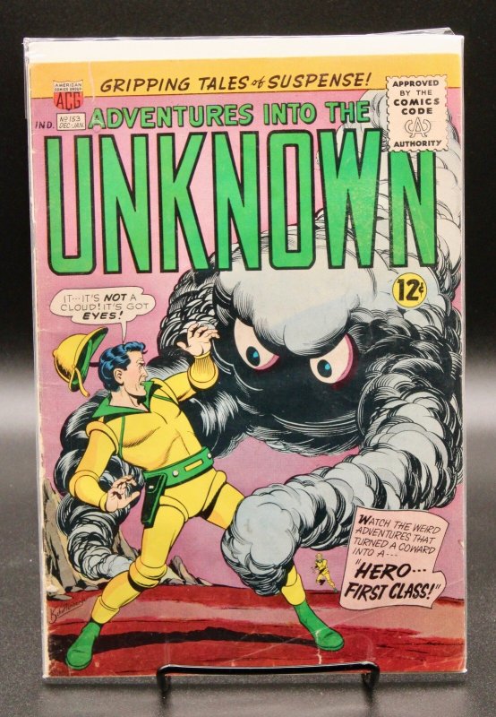 Adventures into the Unknown #153 (DC Comics, 1964), raw, ungraded comic book — front cover