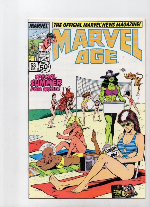 Marvel Age #53 (Marvel Comics, 1987), raw comic book in NM- 9.2 condition — front cover