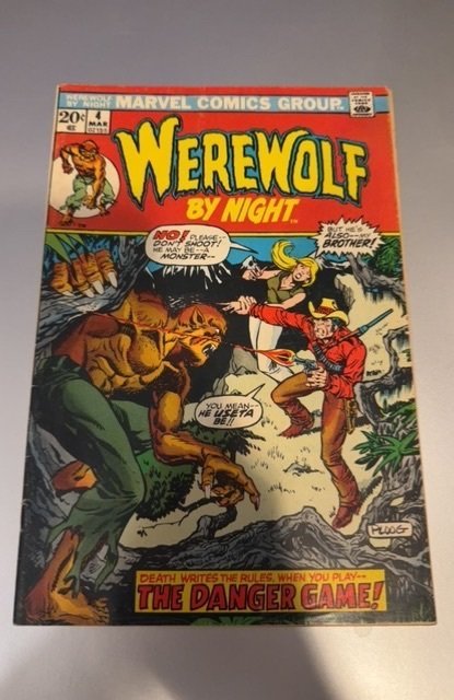Werewolf by Night #4 (Marvel Comics, 1973), raw, ungraded comic book — front cover