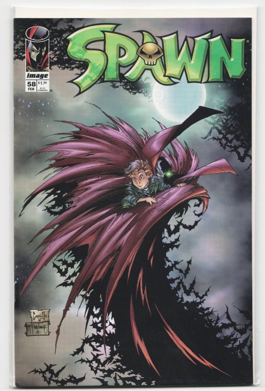 Spawn #58 (Image Comics, 1997), raw, ungraded comic book — front cover