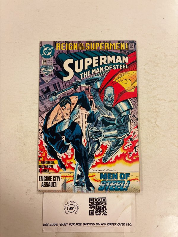 Superman Man of Steel #26 (DC Comics), raw comic book in NM condition — front cover