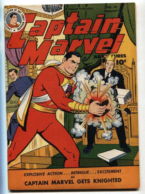 Captain Marvel Adventures #69 - 1947 - Fawcett - VF+ - Comic Book (Fawcett Publications, 1947), raw comic book in VF+ condition — front cover