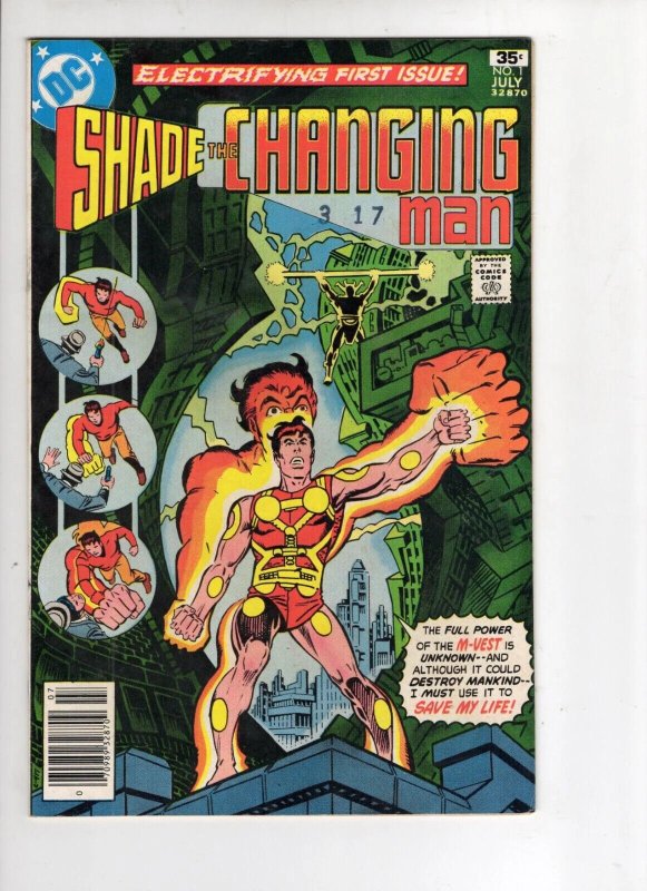 Shade the Changing Man #1 (DC Comics, 1977), raw comic book in VF 8.0 condition — front cover