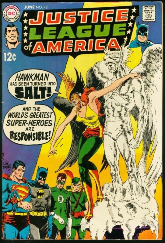 Justice League of America #72-1969-Batman/superman VF (DC Comics), raw comic book in VF condition — front cover
