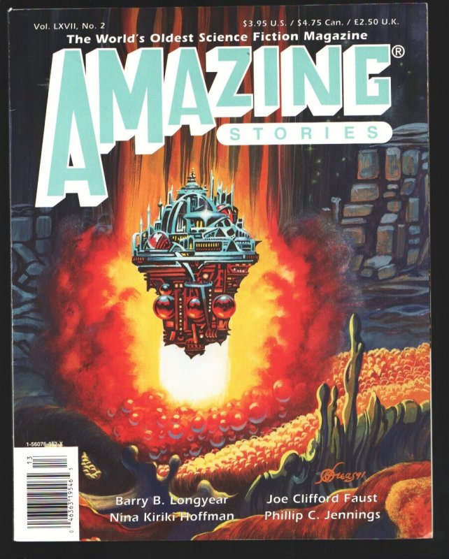 Amazing Stories 5/1992-Robert Silverberg-autographed by Nina Kiriki Hoffman-Cove, raw, ungraded comic book — front cover