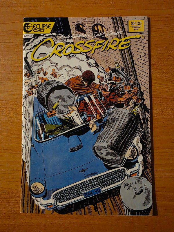 Crossfire #19 (Eclipse Comics, 1987), raw comic book in NM condition — front cover