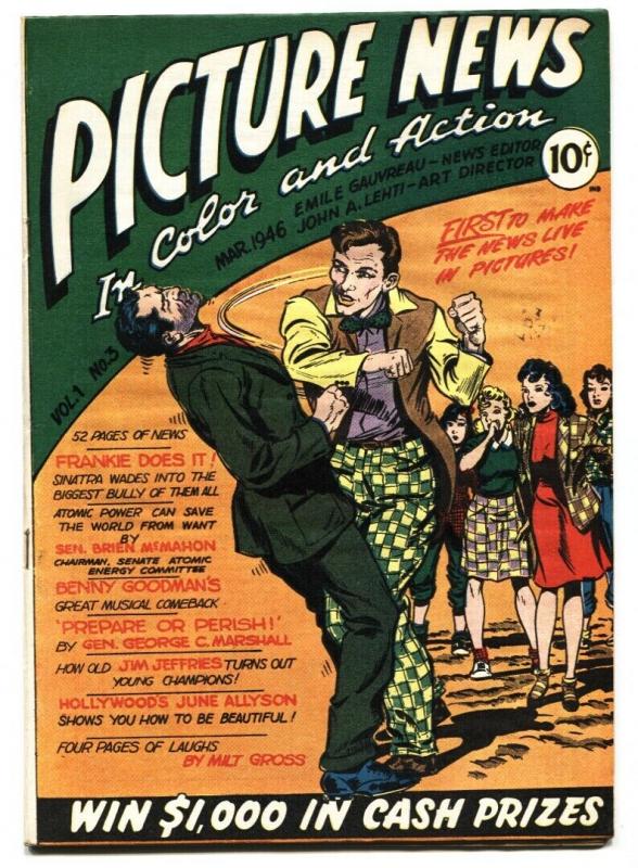 Picture News #3, raw comic book in VF- condition — front cover