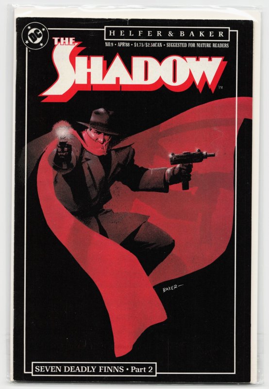 The Shadow #9 (DC Comics, 1988), raw, ungraded comic book — front cover