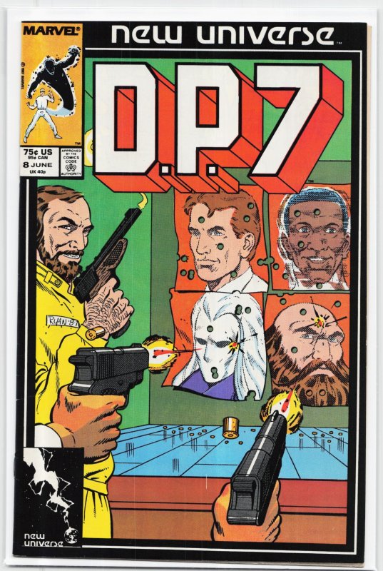 D.P.7 #8 (Marvel Comics, 1987), raw, ungraded comic book — front cover