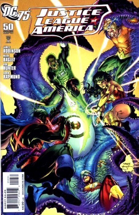 Justice League of America #50 (DC Comics, 2010), raw, ungraded comic book — front cover