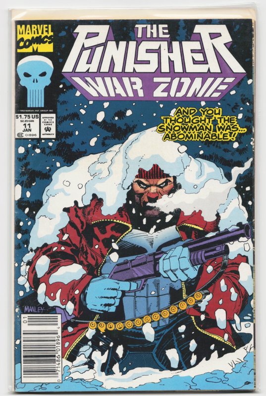 The Punisher: War Zone #11 (Marvel Comics, 1993), raw, ungraded comic book — front cover