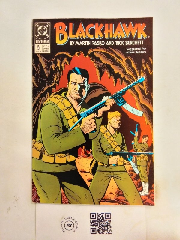 Blackhawk #5 (DC Comics, 1989), raw comic book in NM condition — front cover